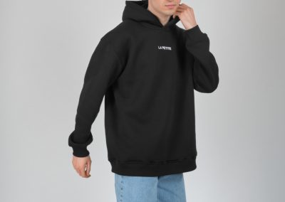 Siyah Kapşonlu Sweatshirt